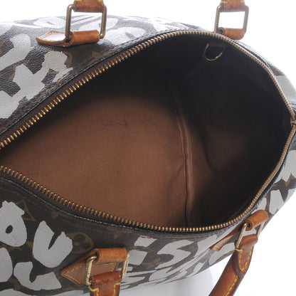 Louis Vuitton Monogram Graffiti Speedy 30 Silver 5 of 7