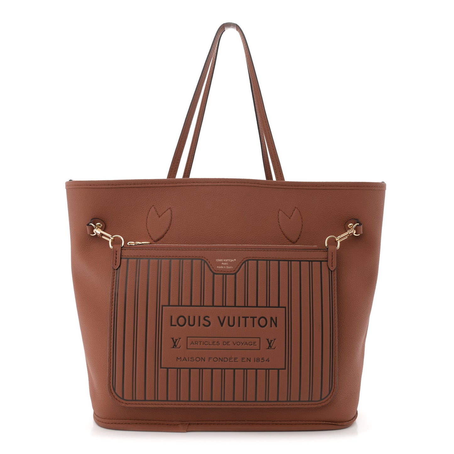 Monogram Calfskin Neo Neverfull Inside Out MM Tan