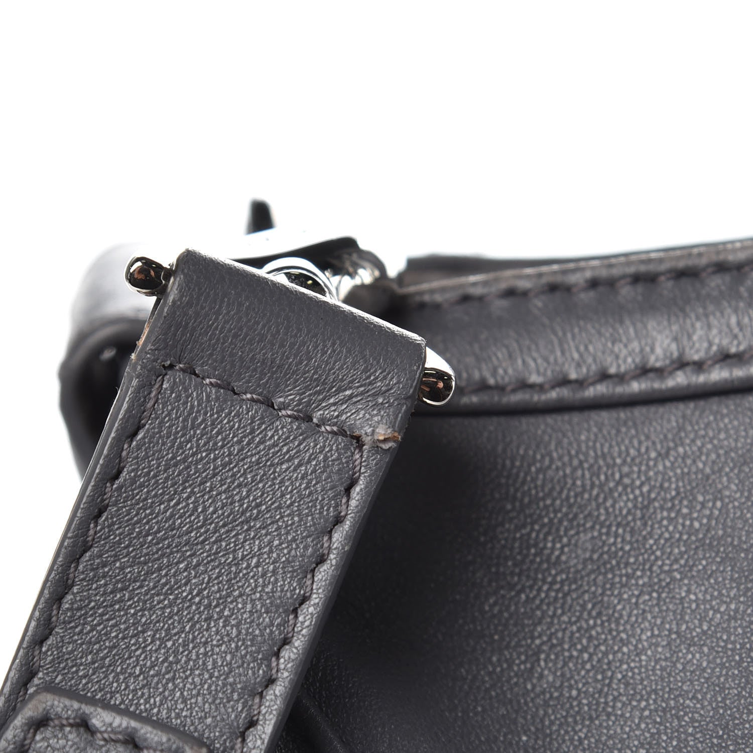Christian Dior Lambskin Cannage Granville Polochon Grey 18 of 20