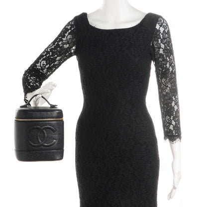 Chanel Caviar Vanity Cosmetic Case Black 2 of 9