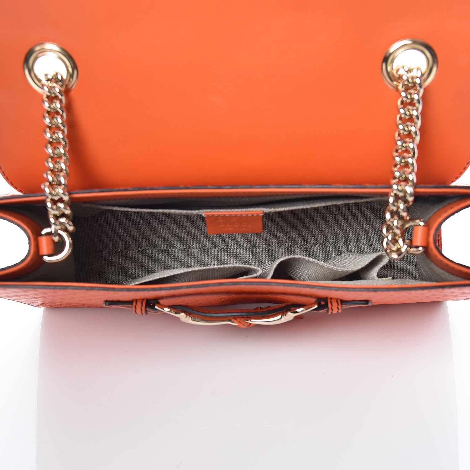Gucci Microguccissima Medium Emily Chain Shoulder Bag Sun Orange 7 of 10