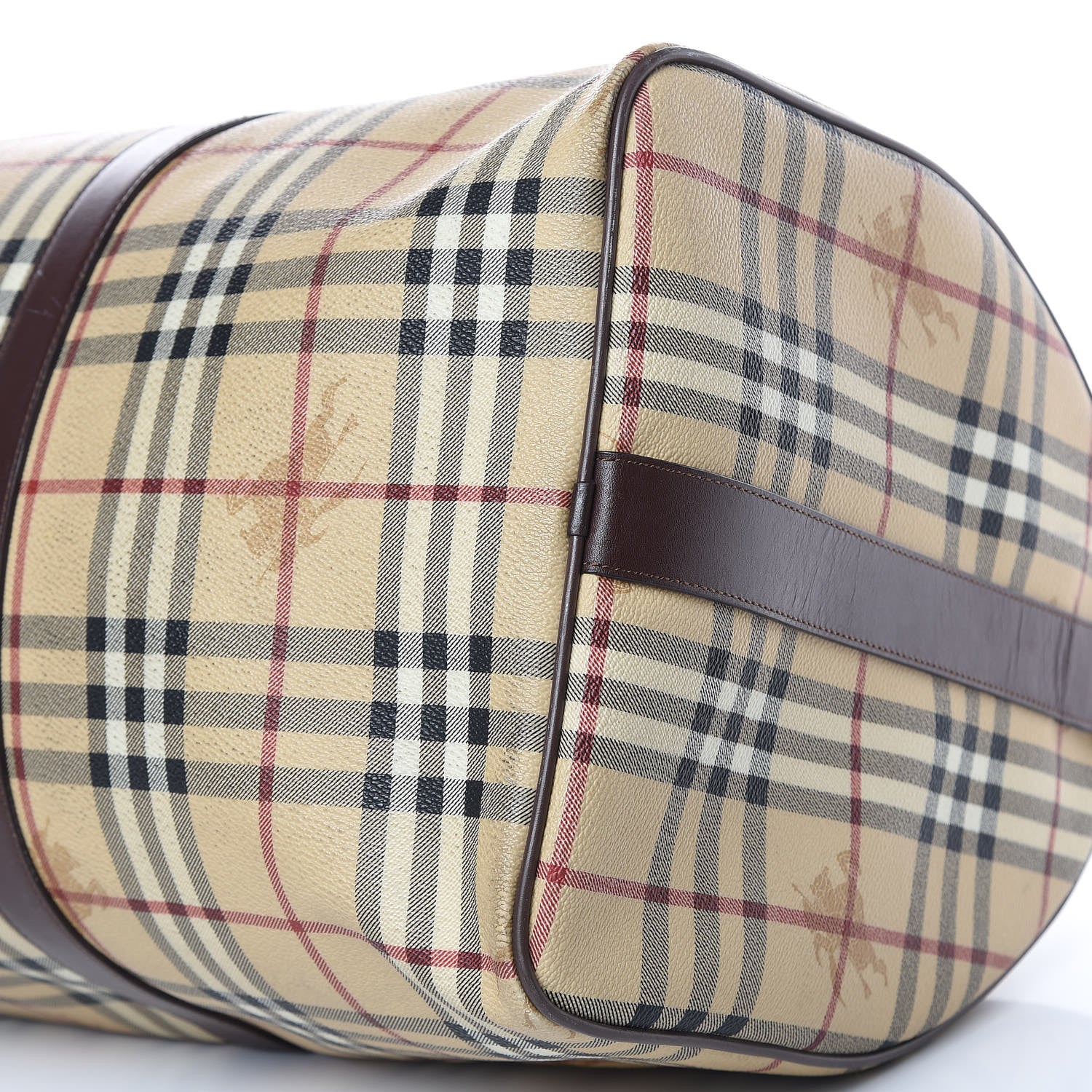 Burberry Haymarket Check Duffle Bag Brown 8 of 17