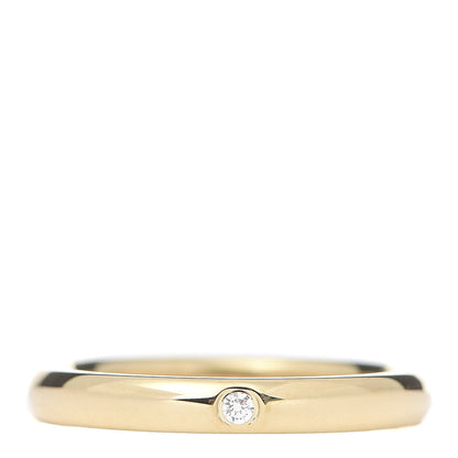 Tiffany 18K Yellow Gold Diamond Elsa Peretti Band Ring 50 5.5 1 of 5