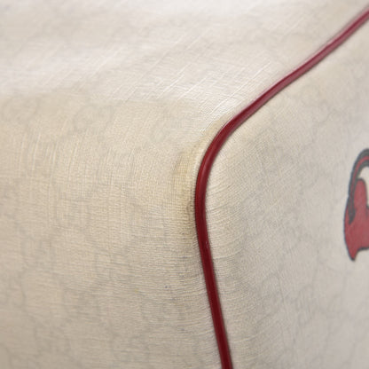 Gucci Coated Canvas Monogram Medium Tattoo Birds Joy Boston Off White Red 15 of 17