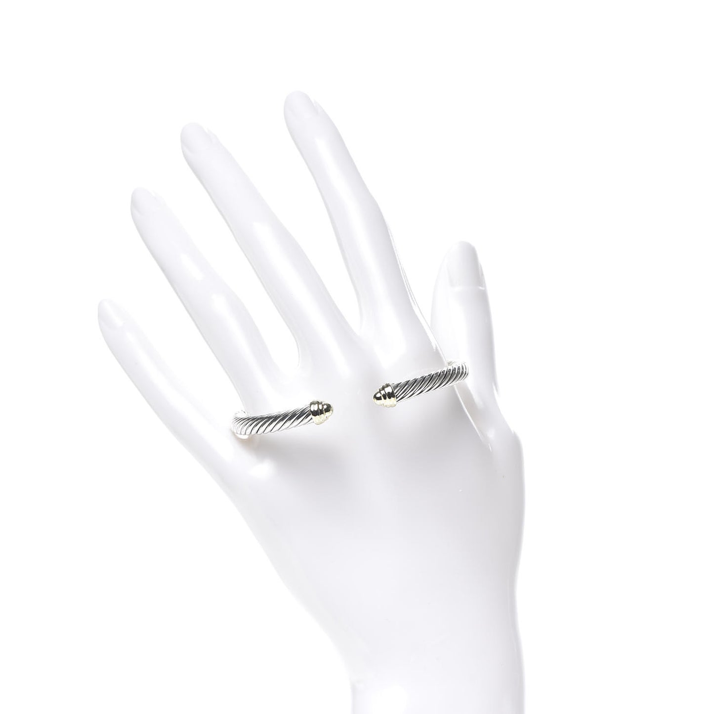 Sterling Silver 14K Yellow Gold 5mm Cable Classics Bracelet