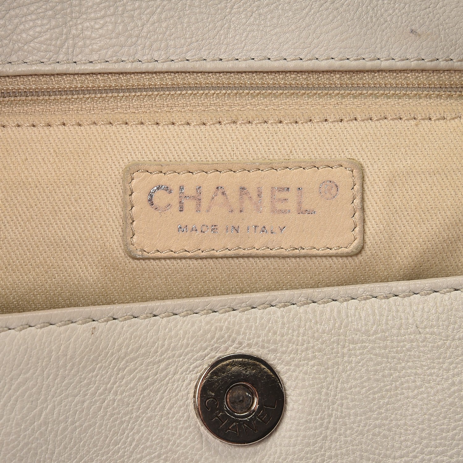 Chanel Calfskin Diamond Stitch Accordion Flap White 7 of 15