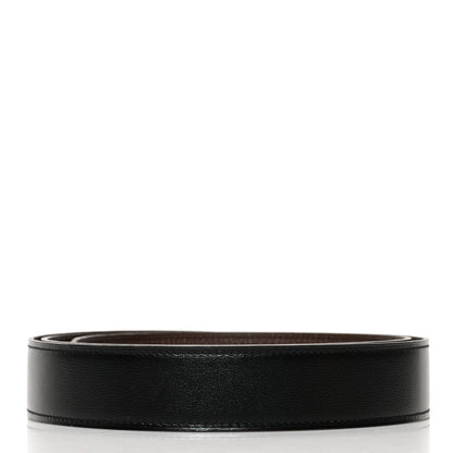 Hermes Box Togo 32mm Belt Strap 100 Black Chocolate 2 of 5