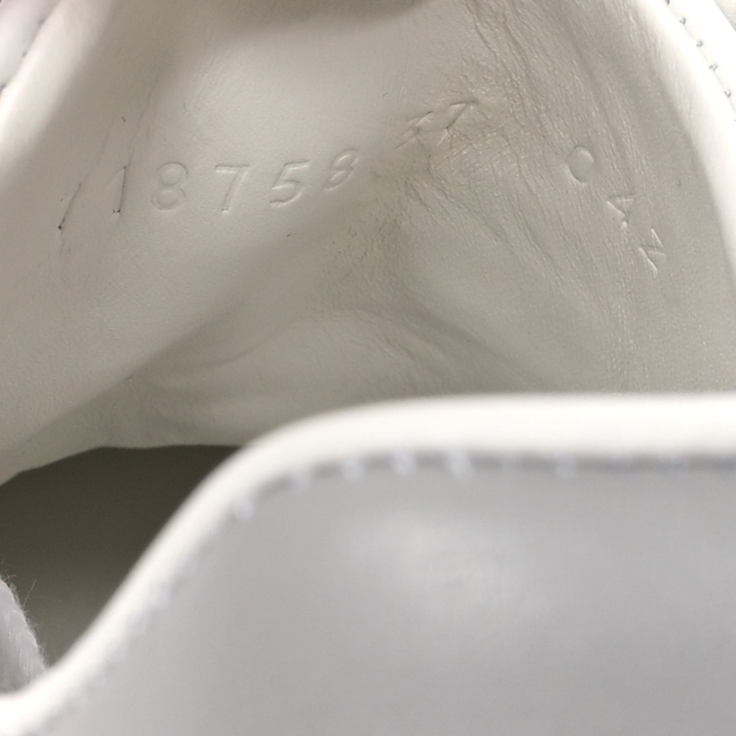 Calfskin Interlocking G Perforated Womens Ace Sneakers 37 White Grey Sky
