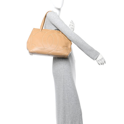 Chanel Caviar CC Stitched Medium Tote Beige 2 of 13