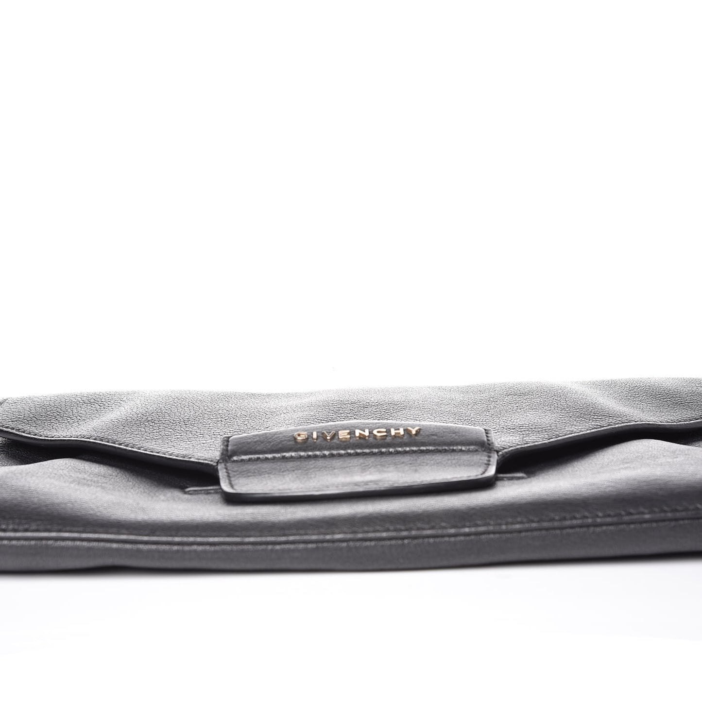 Sugar Goatskin Medium Antigona Envelope Clutch Black