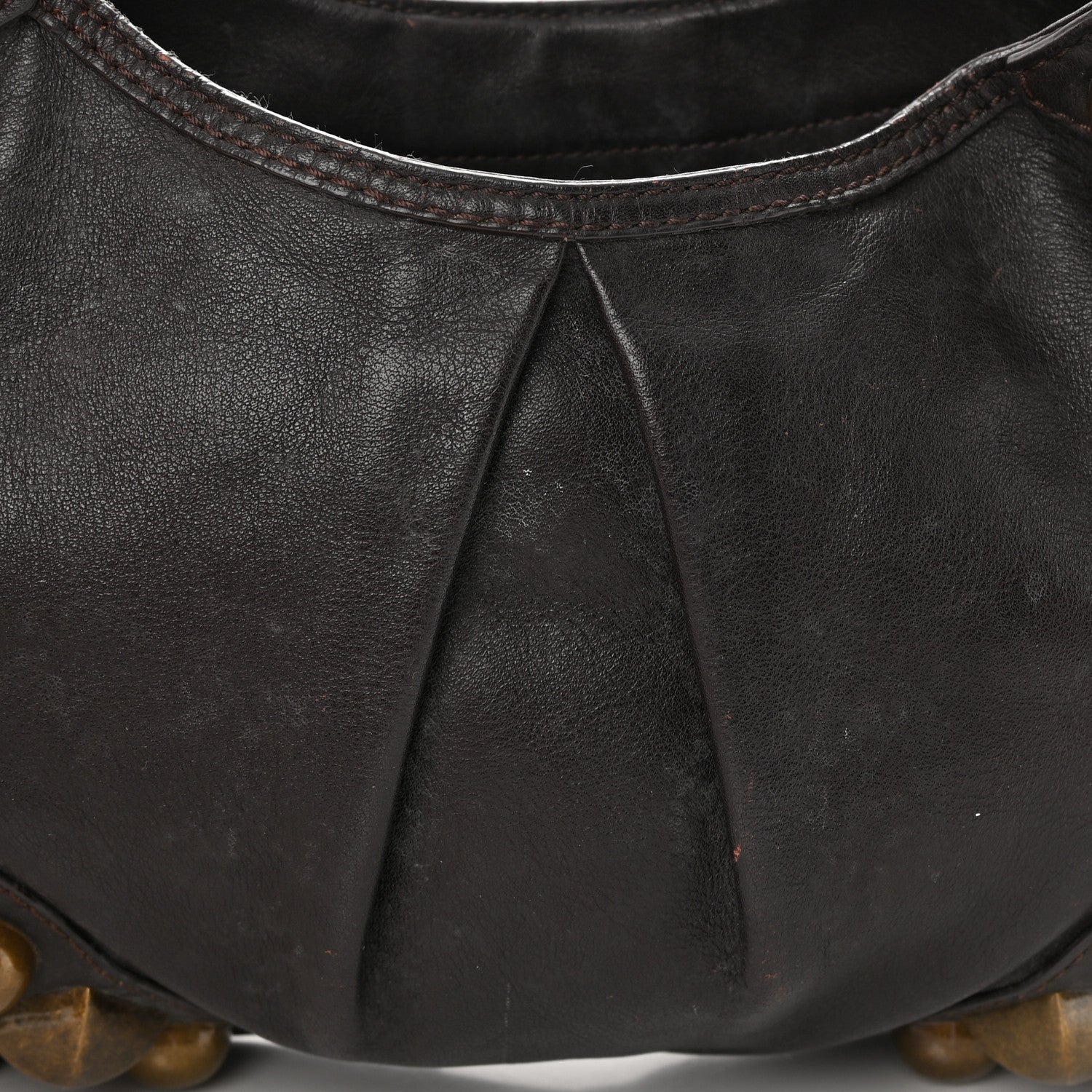 Burberry Calfskin Studded Medium Alverton Hobo Chocolate 19 of 19