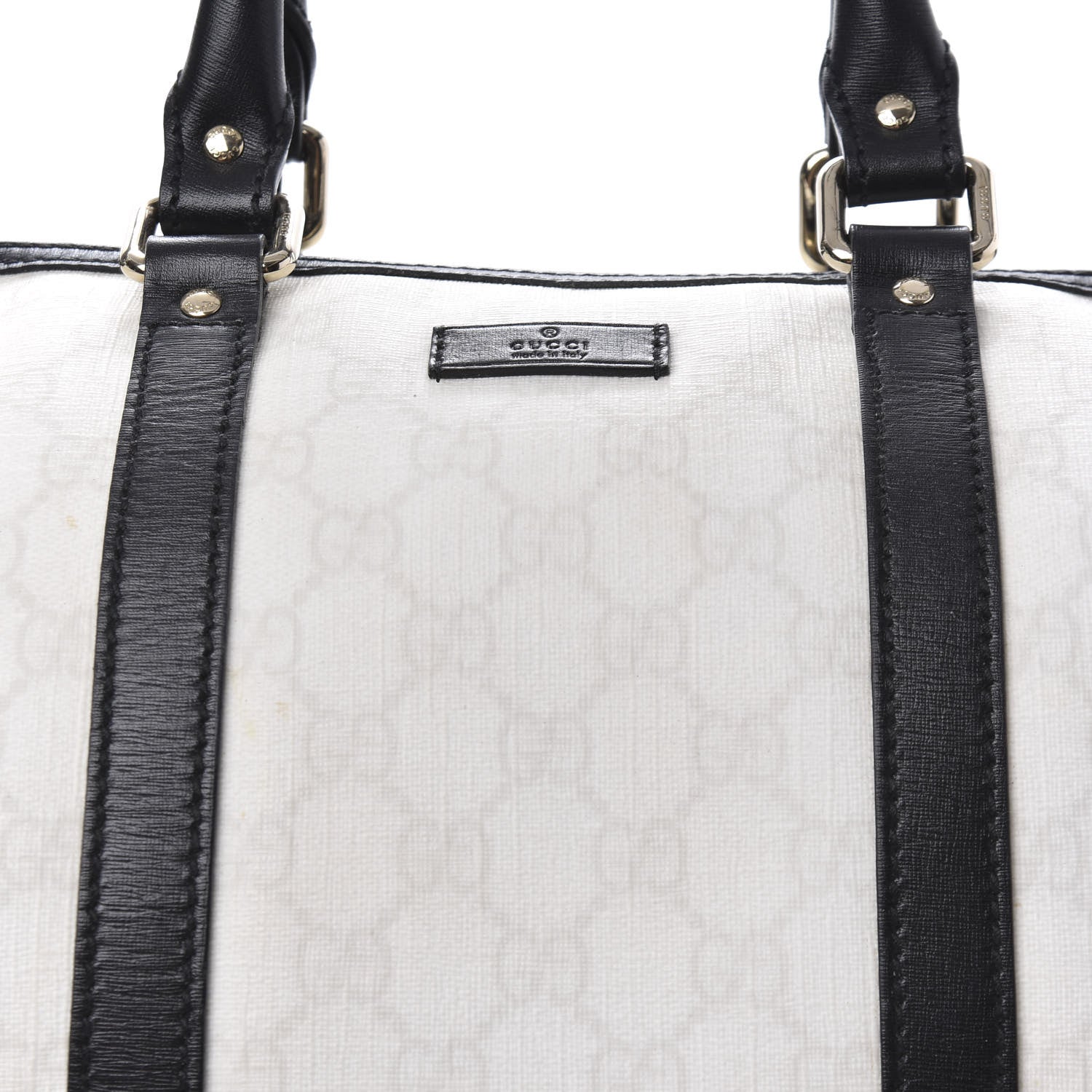 Gucci GG Plus Monogram Medium Joy Boston White Black 10 of 12
