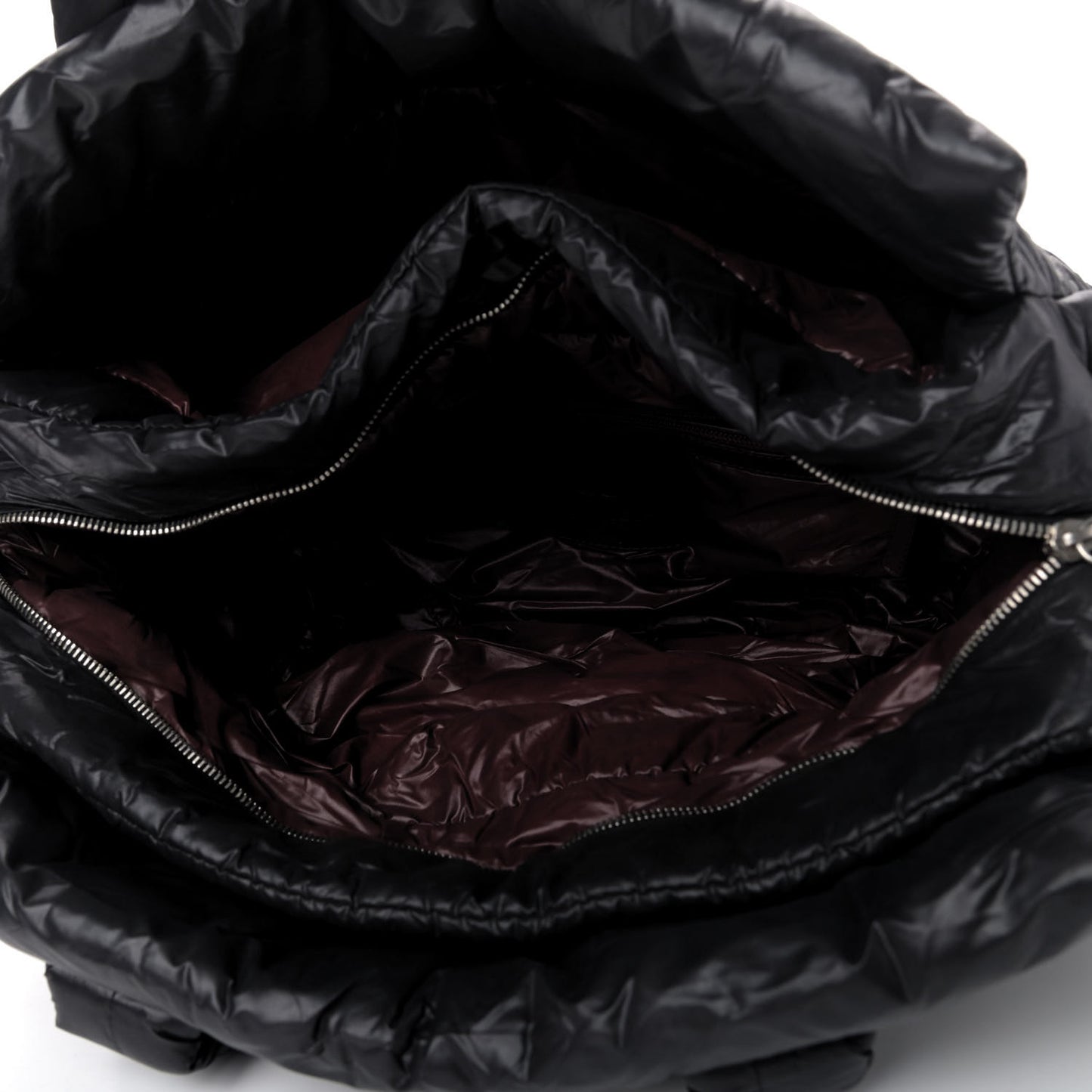 Nylon Quilted Large Coco Cocoon Tote Black