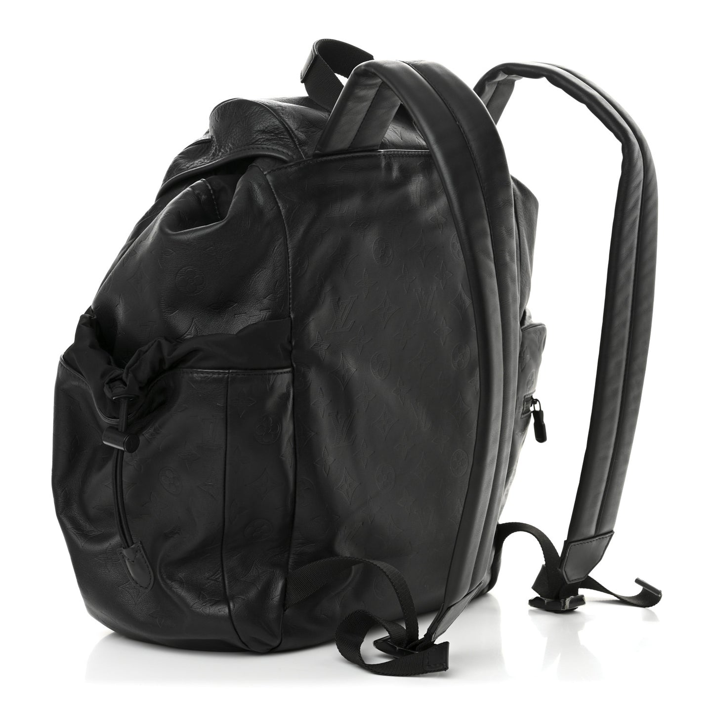 Calfskin Monogram Shadow Discovery Backpack Black