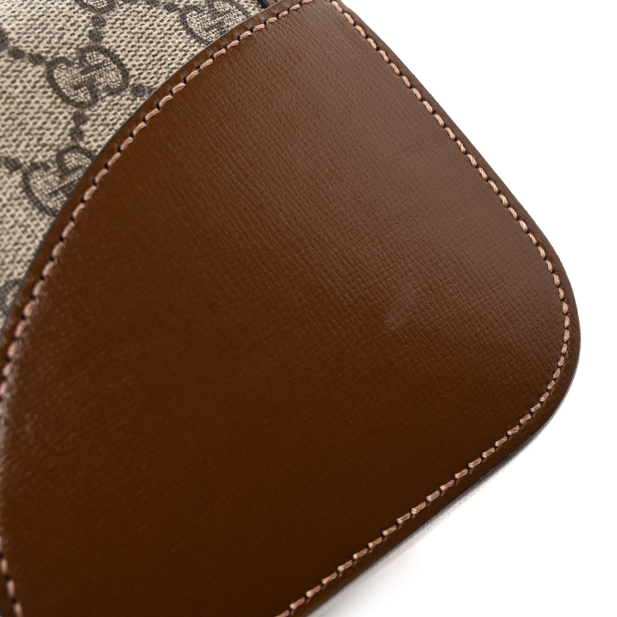 GG Supreme Monogram Azalea Calfskin Retro Interlocking G Large Duffle Bag Beige Ebony Brown Sugar