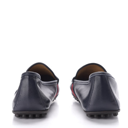 Gucci Nappa Web Mens Kanye Driver Loafers 8.5 Blue 6 of 11