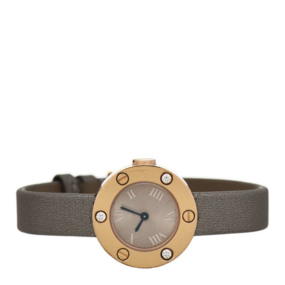 Cartier 18K Pink Gold Satin Diamond 23mm Love Quartz Watch Taupe 2 of 7