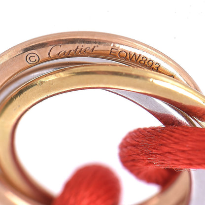 Cartier 18K Pink Yellow White Gold Diamond Trinity Cord Bracelet Red 4 of 6
