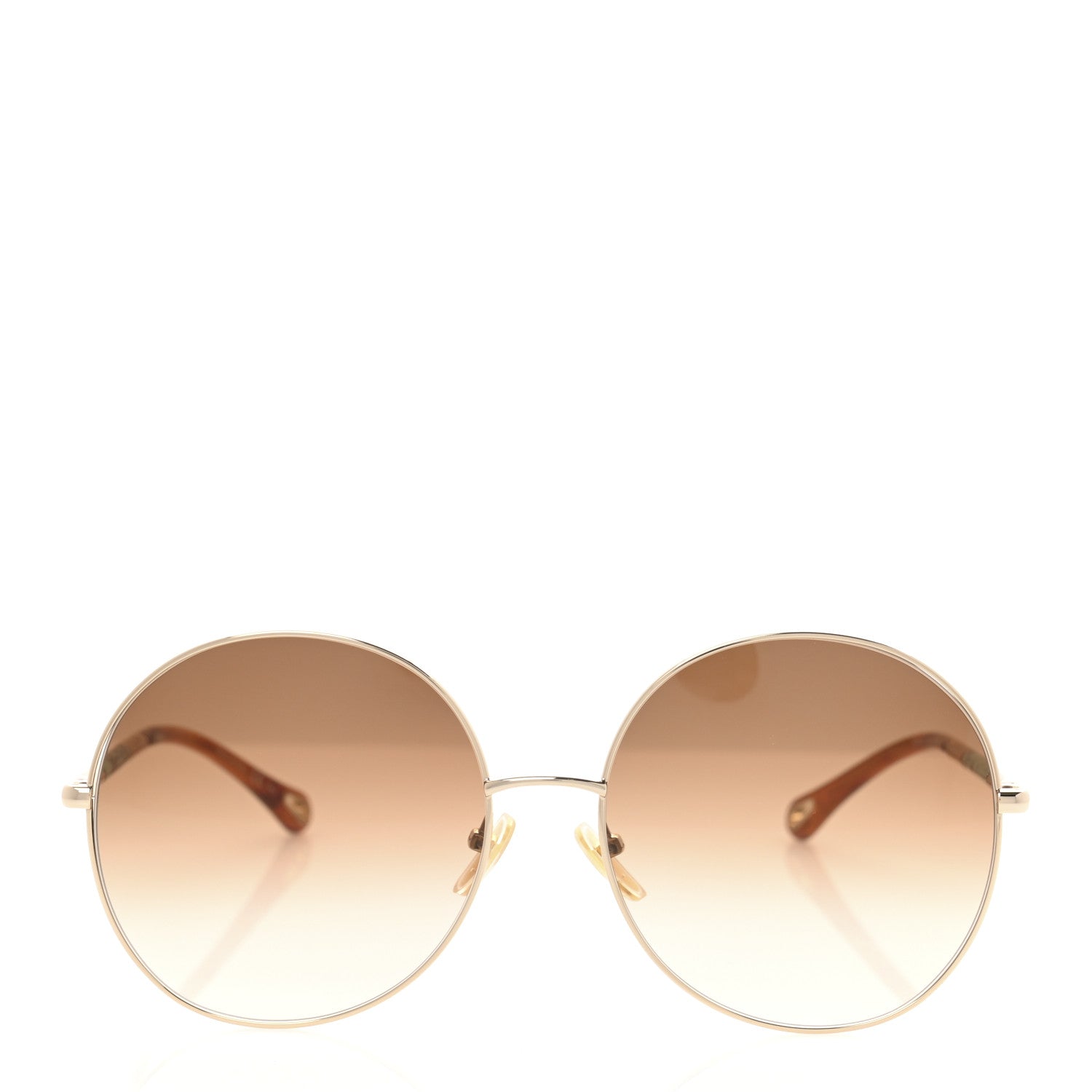 Chloe Metal Round Sunglasses CH0112S Gold Brown 2 of 7