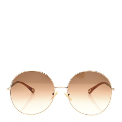 Chloe Metal Round Sunglasses CH0112S Gold Brown 2 of 7