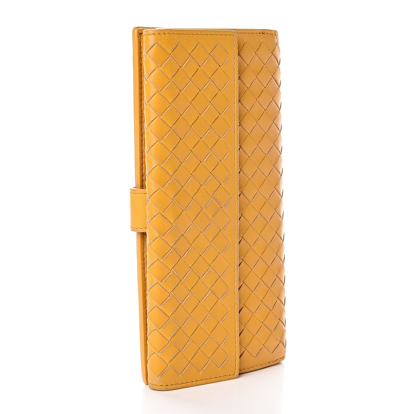 Nappa Intrecciato Continental Wallet Butterscotch