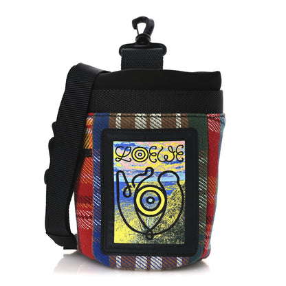Loewe Neoprene Wool Tartan Eye/LOEWE/Nature Chalk Drawstring Bag Multicolor 1 of 10