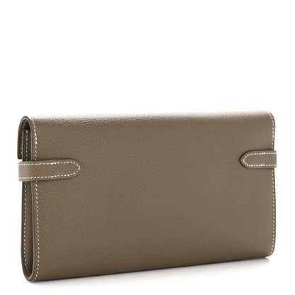 Hermes Epsom Kelly Longue Wallet Etoupe 3 of 13