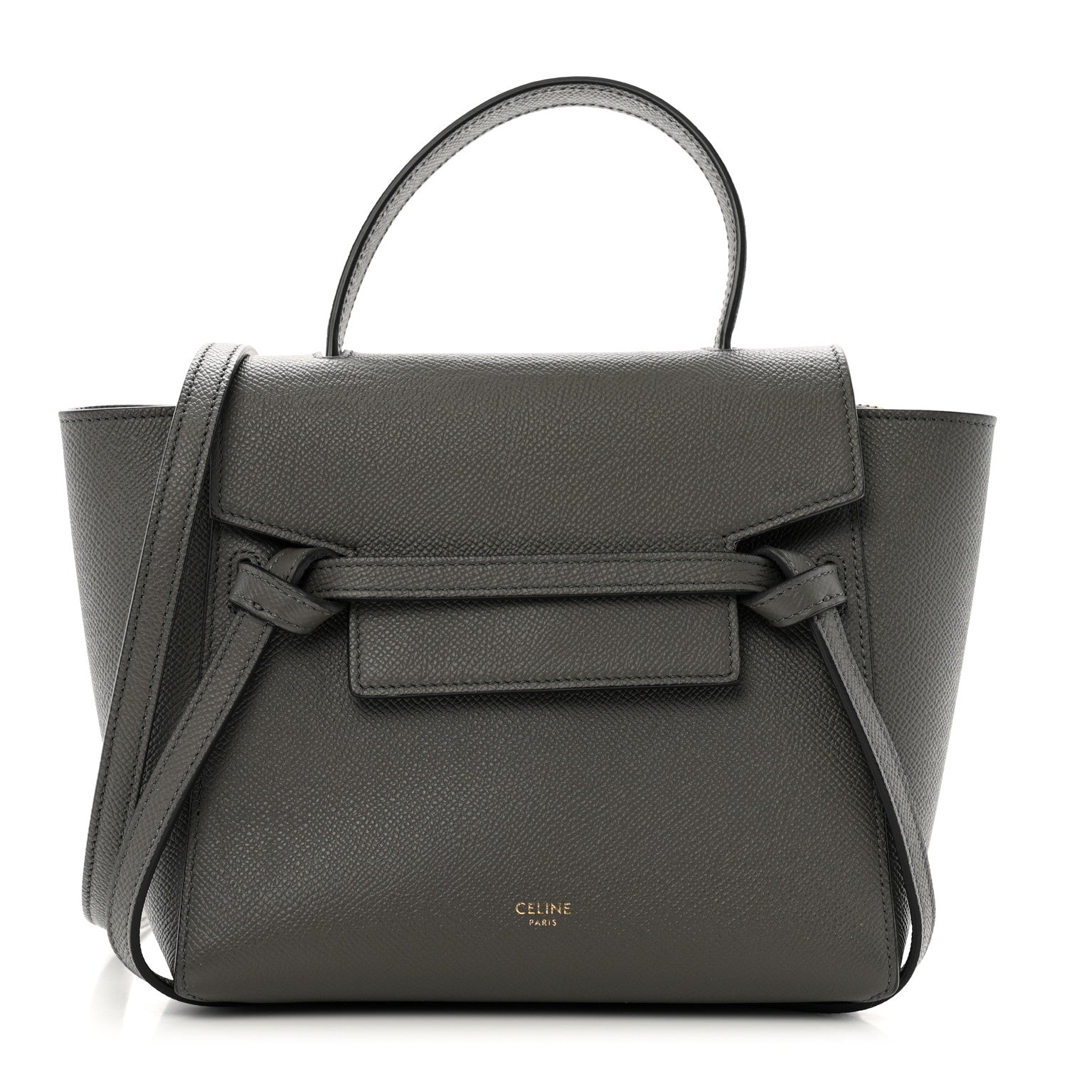 Celine Grained Calfskin Nano Belt Bag Grey 1 of 11