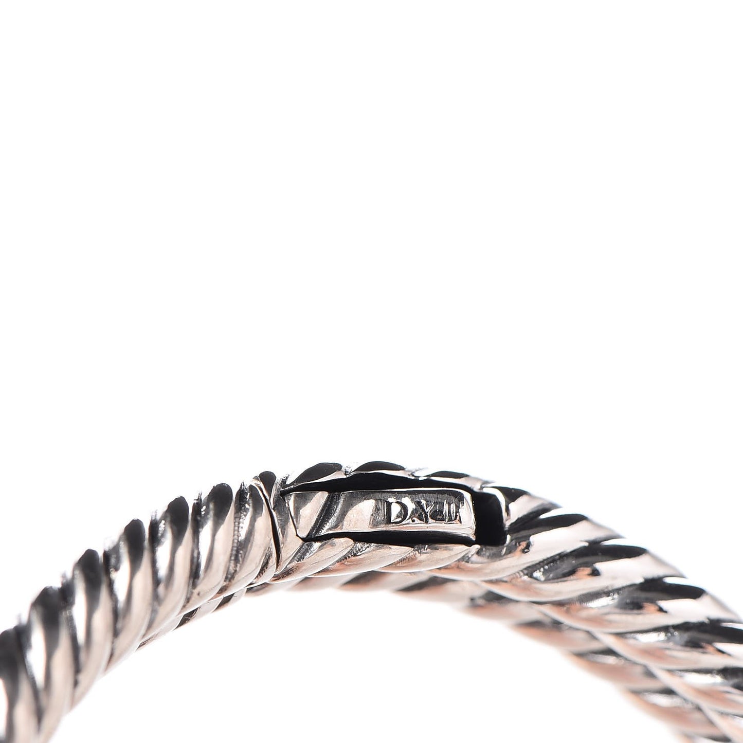 Sterling Silver Diamond Pave 10mm Single Loop Labyrinth Bracelet