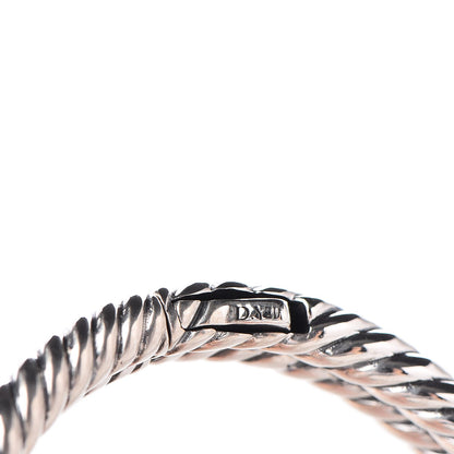 David Yurman Sterling Silver Diamond Pave 10mm Single Loop Labyrinth Bracelet 4 of 5