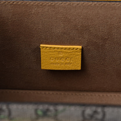 Gucci GG Supreme Monogram Flora Small Padlock Bamboo Shoulder Bag Beige Multicolor Crop 8 of 10