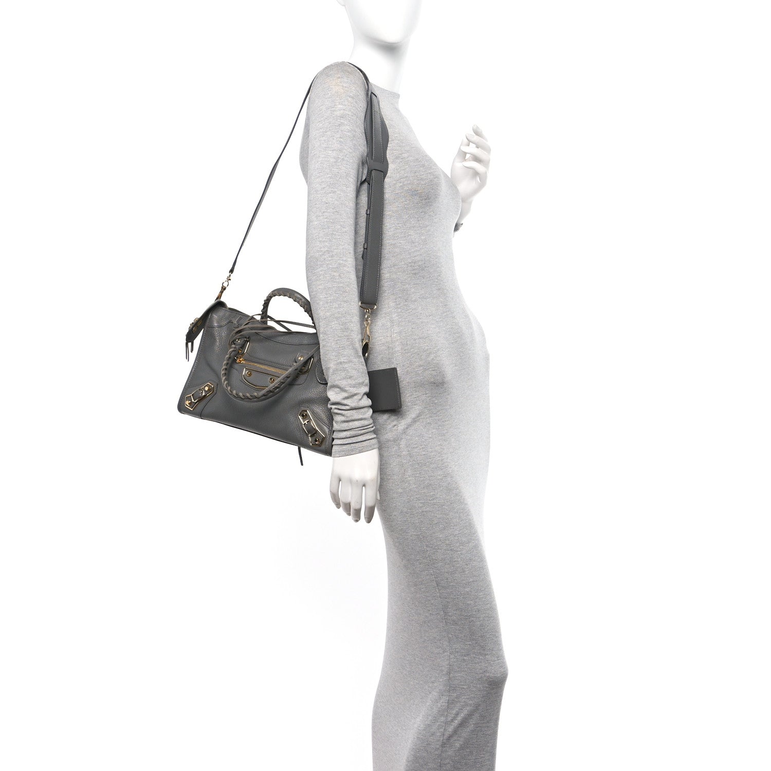 Balenciaga Chevre Gold Metallic Edge Hardware S City Gris Acier 2 of 11