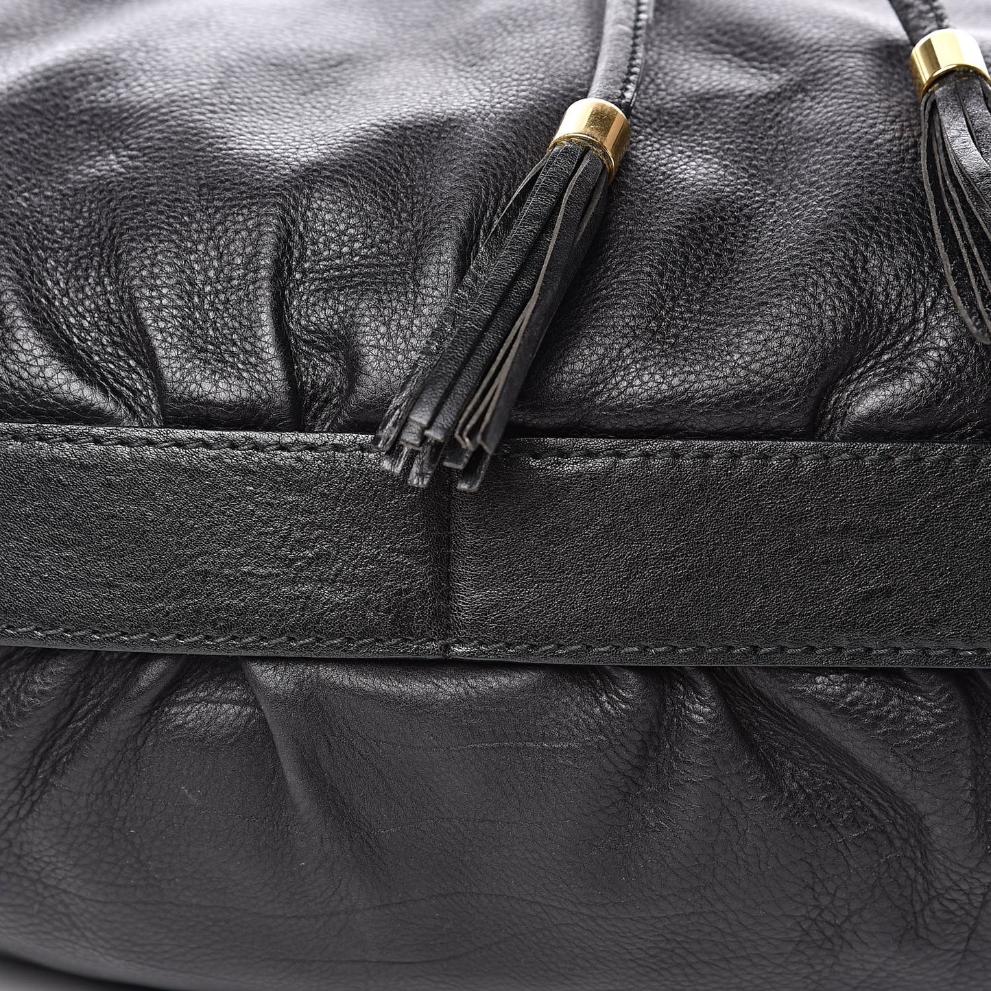Pebbled Calfskin Medium Interlocking Icon Shoulder Bag Black