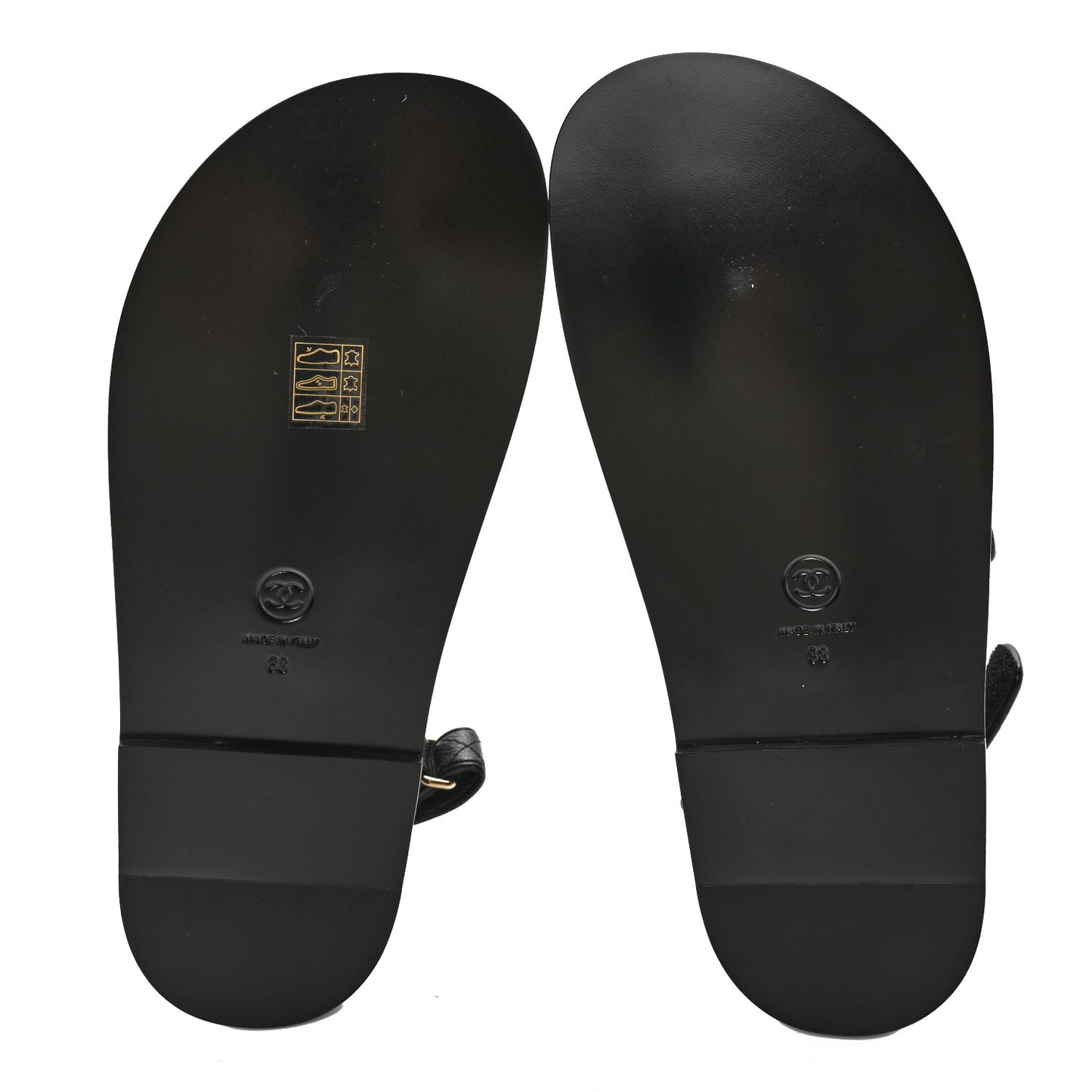 Grained Calfskin Velcro Dad Sandals 38 Black