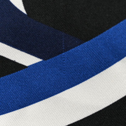 Louis Vuitton Silk LV Monogram Square Scarf Navy Black 4 of 4