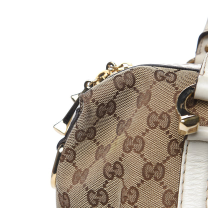 Gucci Monogram Equestrian Horseshoe Bowler White 16 of 19
