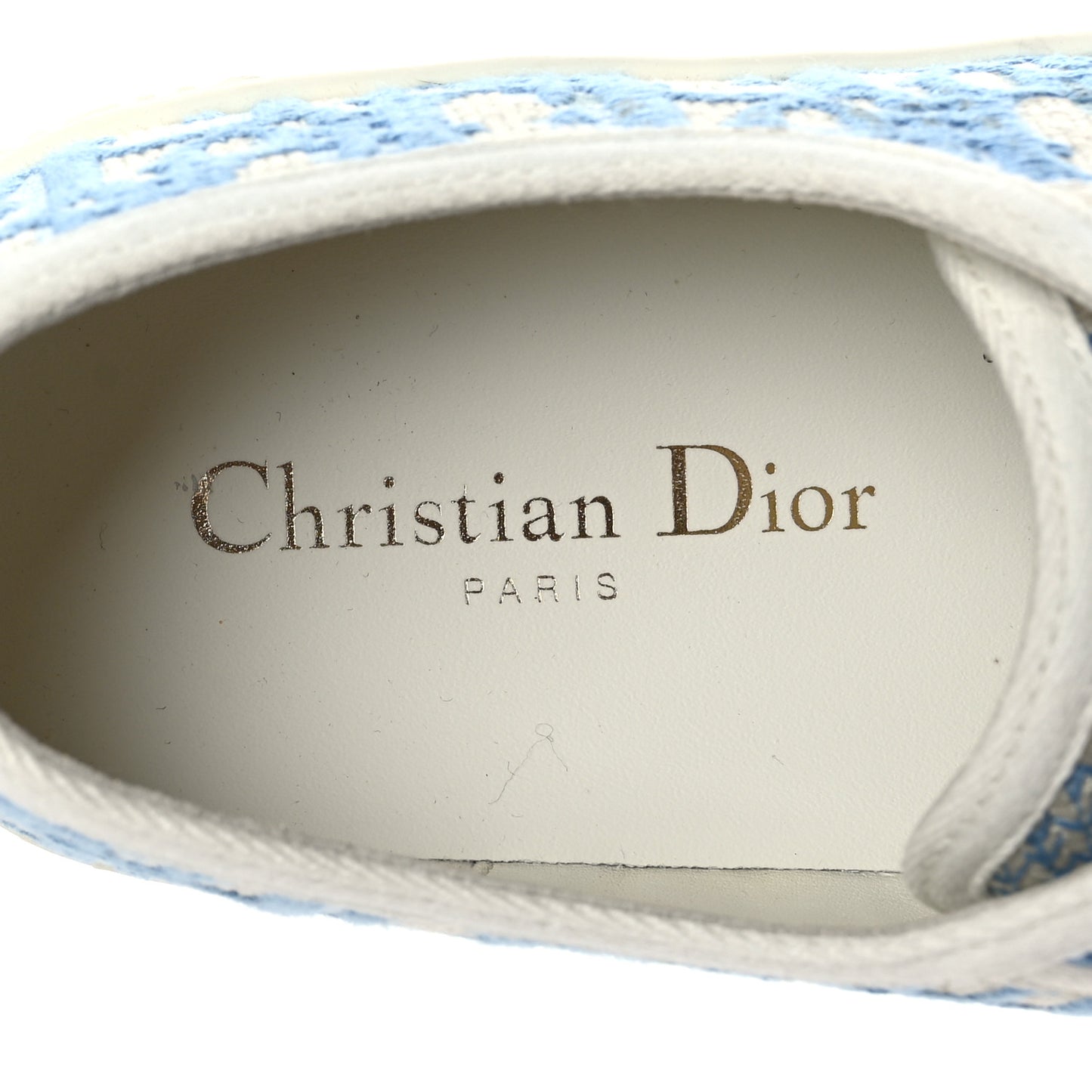 Canvas Oblique Walk'N'Dior Low Top Sneakers 39.5 Cornflower Blue