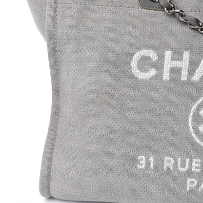 Chanel Canvas Large Deauville Tote Grey 17 of 18