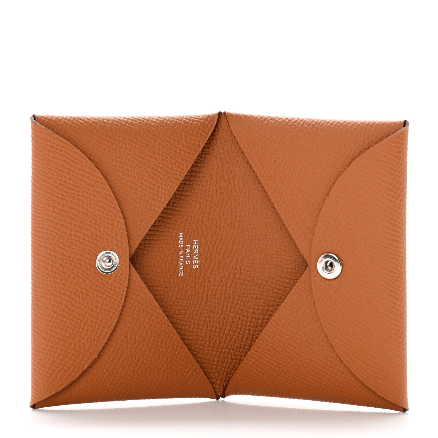 Hermes Epsom Calvi Card Case Gold 5 of 6
