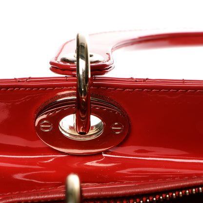 Christian Dior Patent Cannage Medium Lady Dior Red 9 of 20