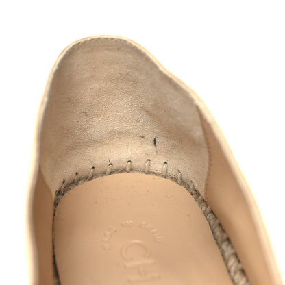 Chanel Lambskin CC Espadrilles 40 Beige Black 10 of 11