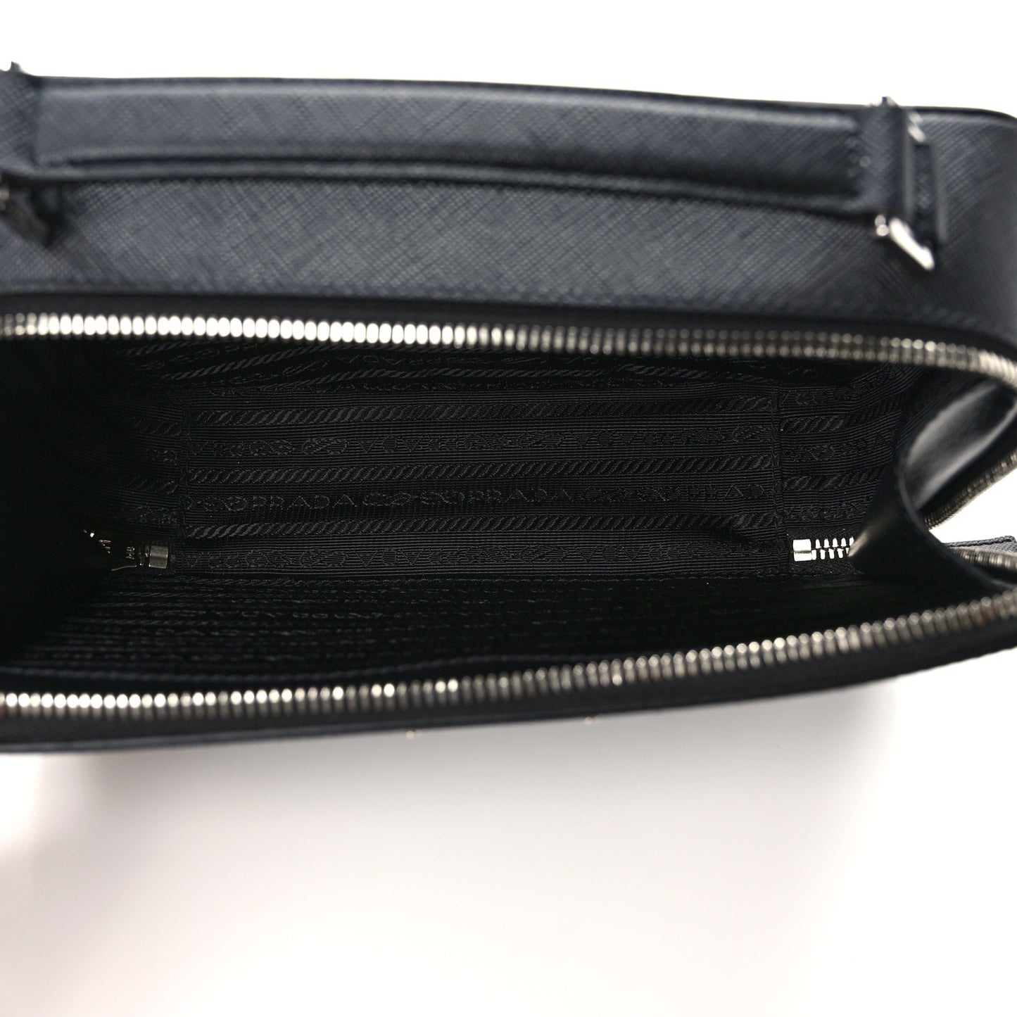 Saffiano Travel Medium Brique Crossbody Bag Black