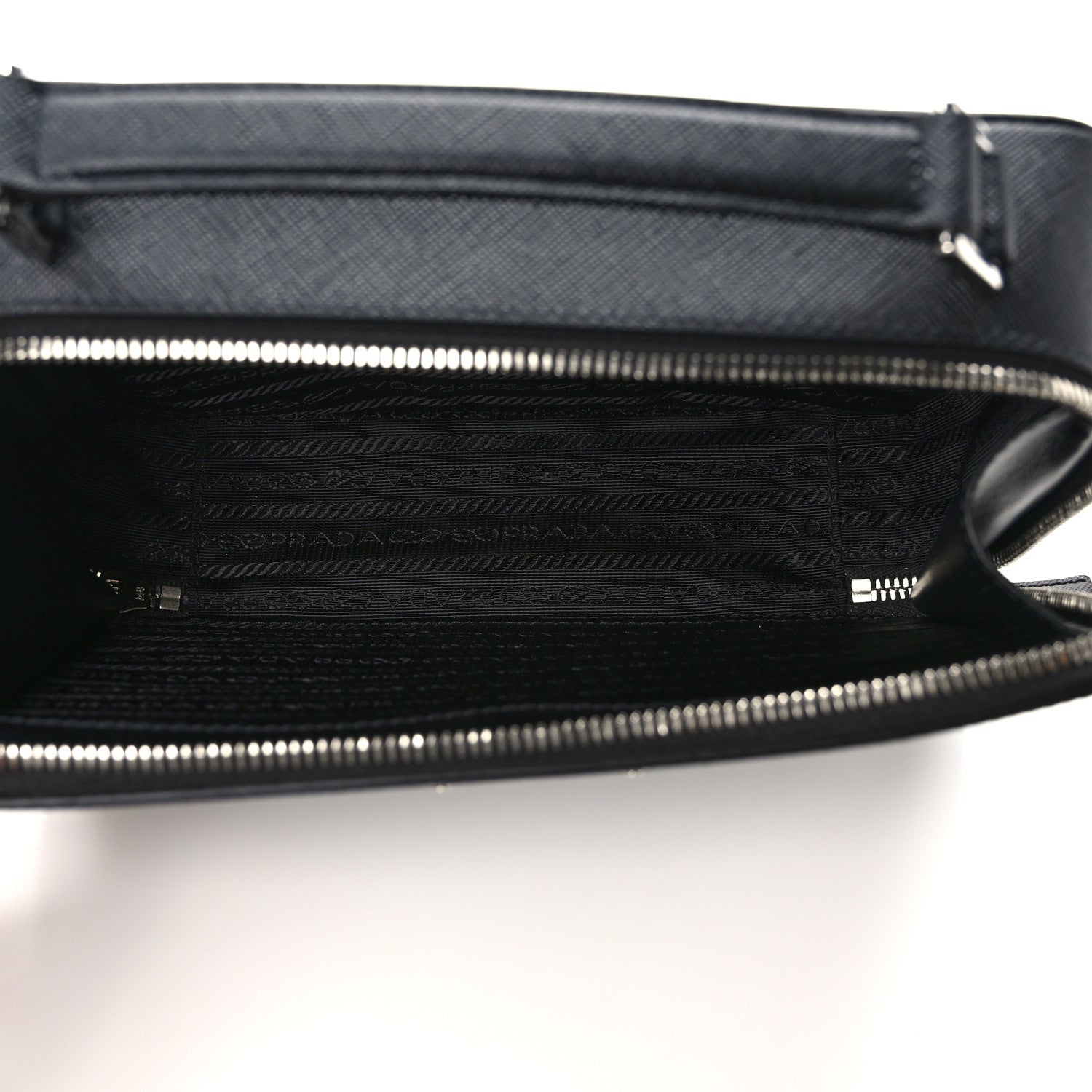 Prada Saffiano Travel Medium Brique Crossbody Bag Black 5 of 11
