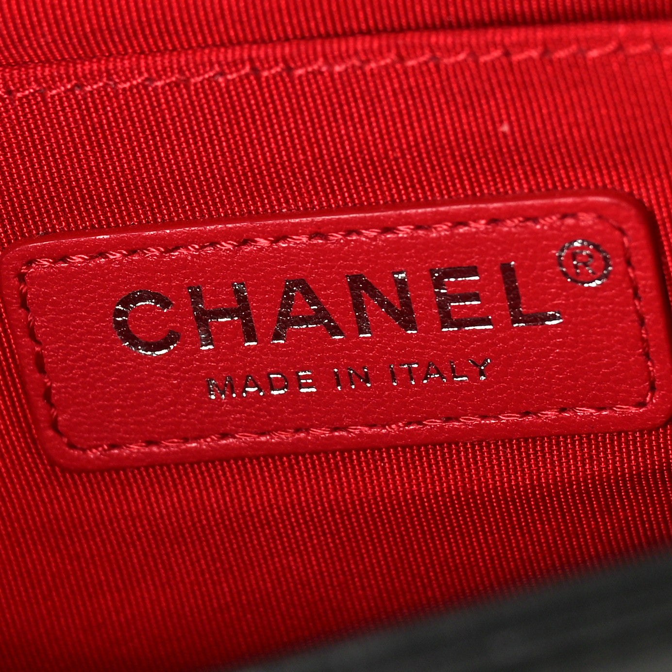 Chanel Lambskin Tweed Logo Embroidered Medium Boy Flap White Red Black 6 of 13
