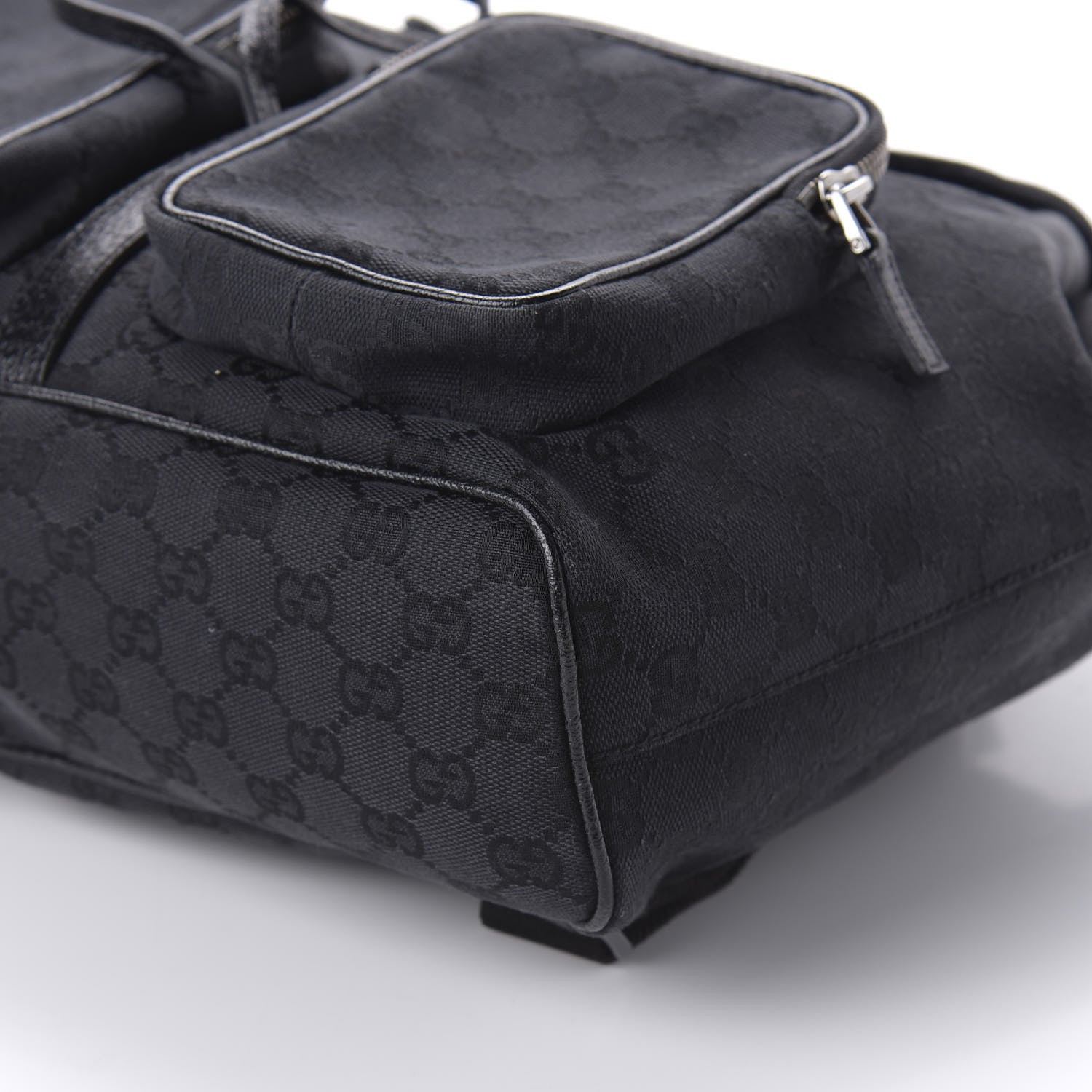 Gucci GG Monogram Single Buckle Backpack Black 7 of 9