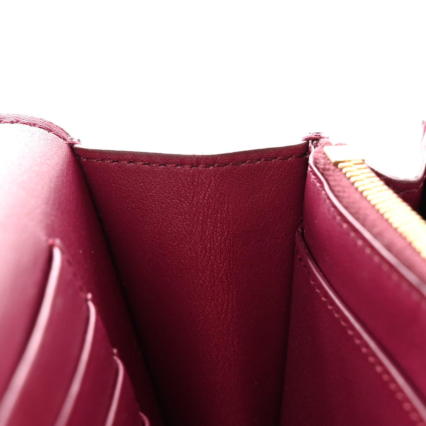 Grained Calfskin Medium Trotteur Multifunction Flap Wallet Plum