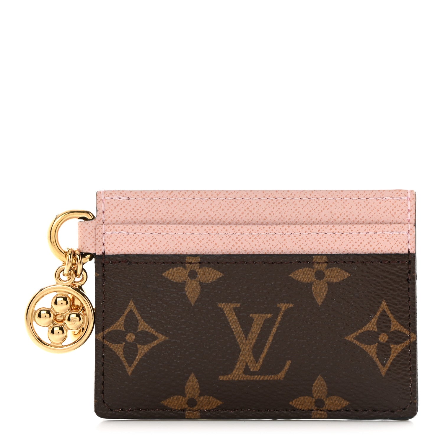 Louis Vuitton Monogram LV Charms Card Holder Rose Ballerine 1 of 6