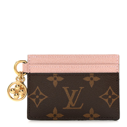 Louis Vuitton Monogram LV Charms Card Holder Rose Ballerine 1 of 6