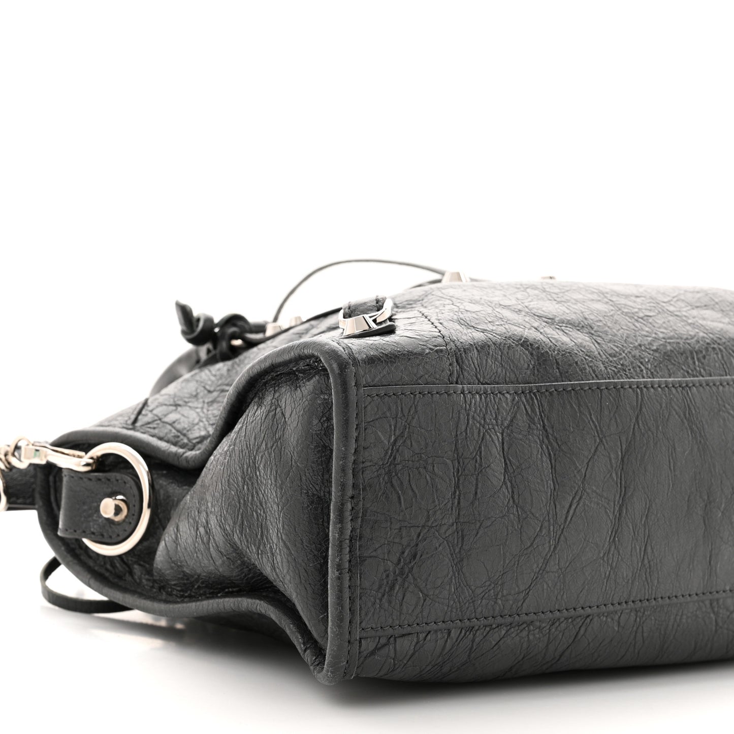 Agneau Classic Silver Hardware S City Gris Fossile