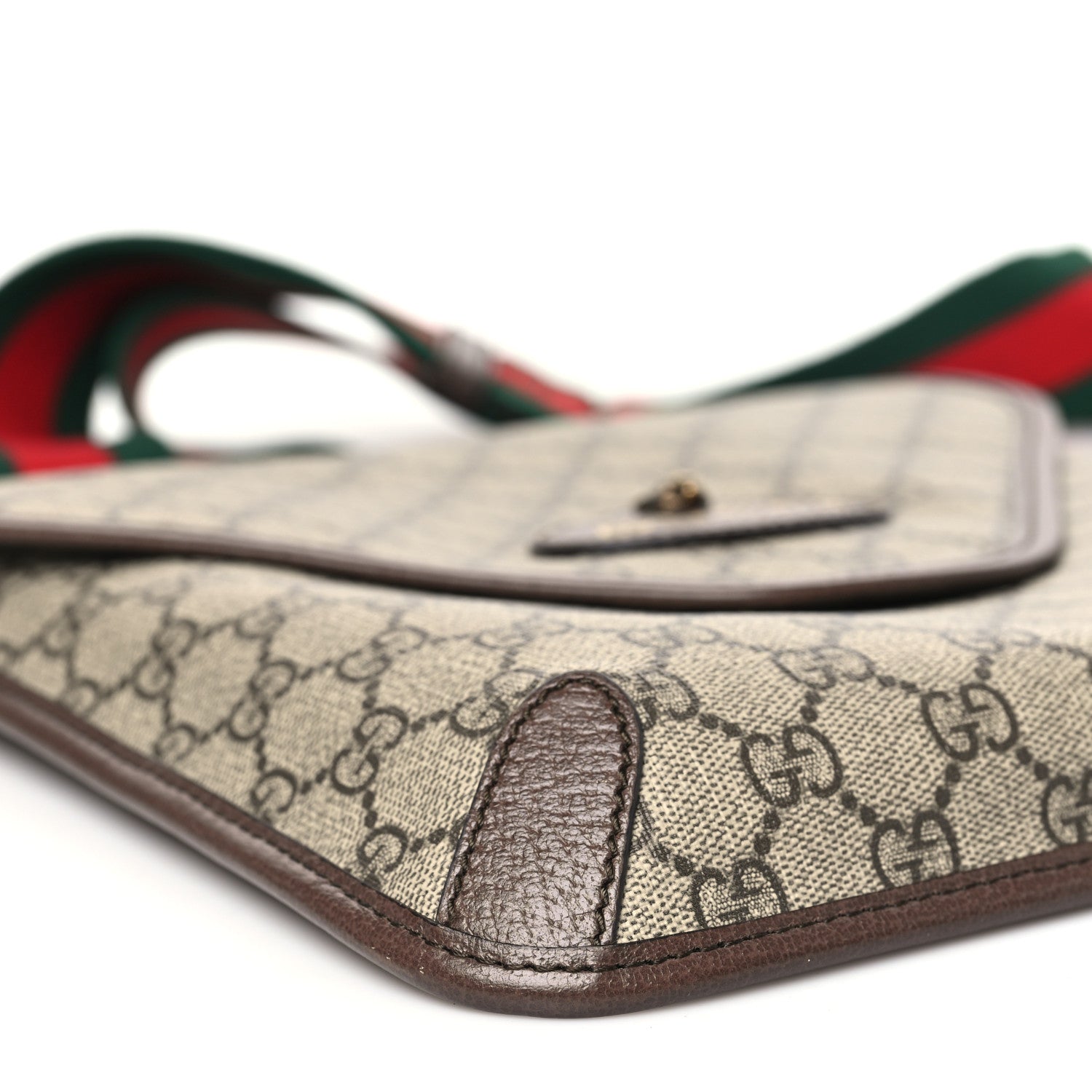 Gucci GG Supreme Monogram Web Medium Neo Vintage Flap Messenger Bag Beige New Acero 9 of 10